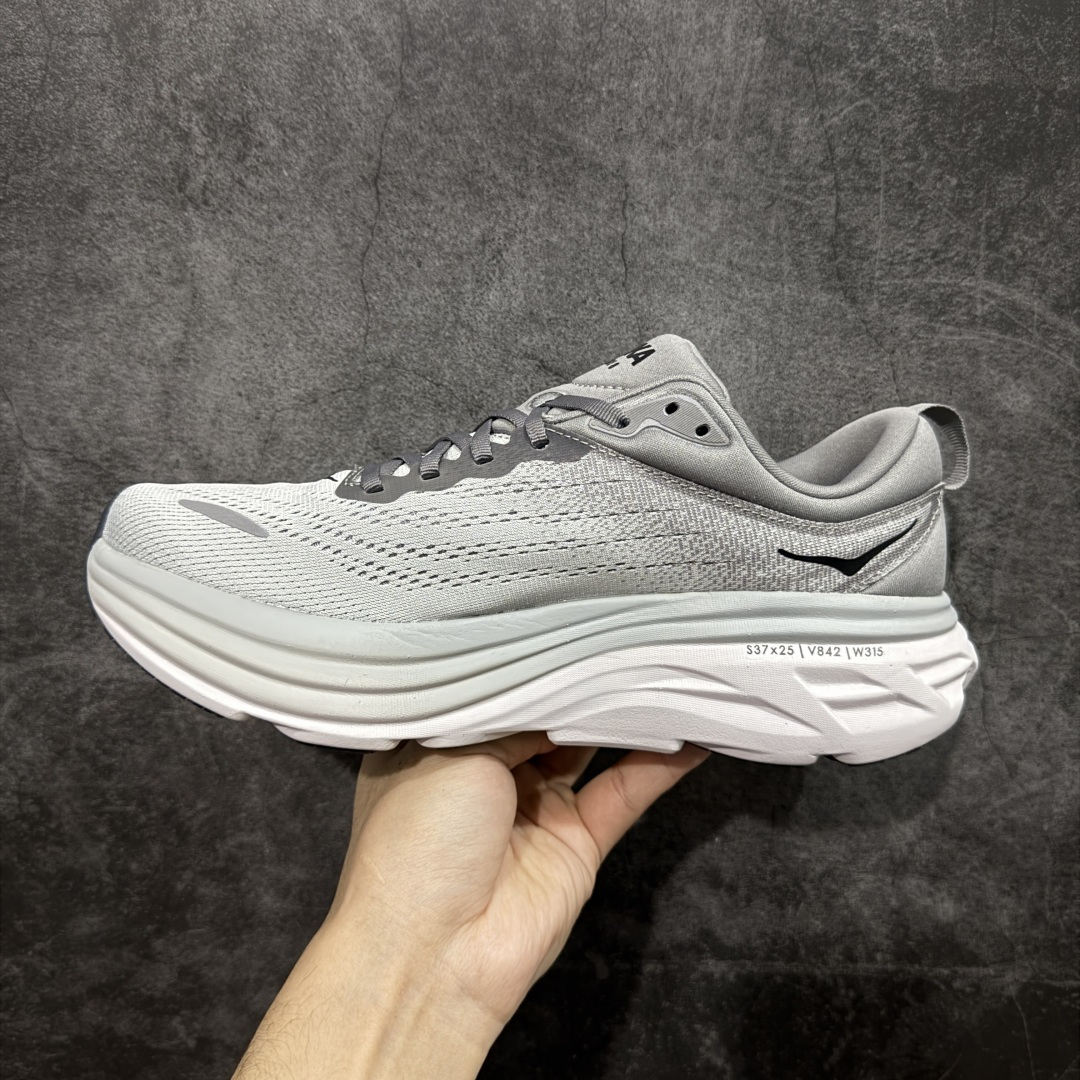 图片[2]-【纯原H版】Hoka Bondi 8 TS Caged 邦迪8 网面透气跑步鞋 1123202 全新外贸订单出货 原材料原数据打造 邦代八代缓震网面耐磨低帮跑步鞋 原始的 Bondi 缓震和线条在这里 提供该特许经营权众所周知的柔软、平衡的乘坐体验 Bondi 使用加长的摇杆微调几何形状 以获得更大的加速度 尺码： 36 36.5 37 38 38.5 39 40 40.5 41 42 42.5 43 44 44.5 45-选品中心