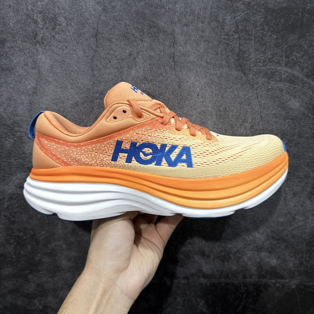 【纯原H版】Hoka Bondi 8 TS Caged 邦迪8 网面透气跑步鞋 1123202 全新外贸订单出货 原材料原数据打造 邦代八代缓震网面耐磨低帮跑步鞋 原始的 Bondi 缓震和线条在这里 提供该特许经营权众所周知的柔软、平衡的乘坐体验 Bondi 使用加长的摇杆微调几何形状 以获得更大的加速度 尺码： 36 36.5 37 38 38.5 39 40 40.5 41 42 42.5 43 44 44.5 45-选品中心