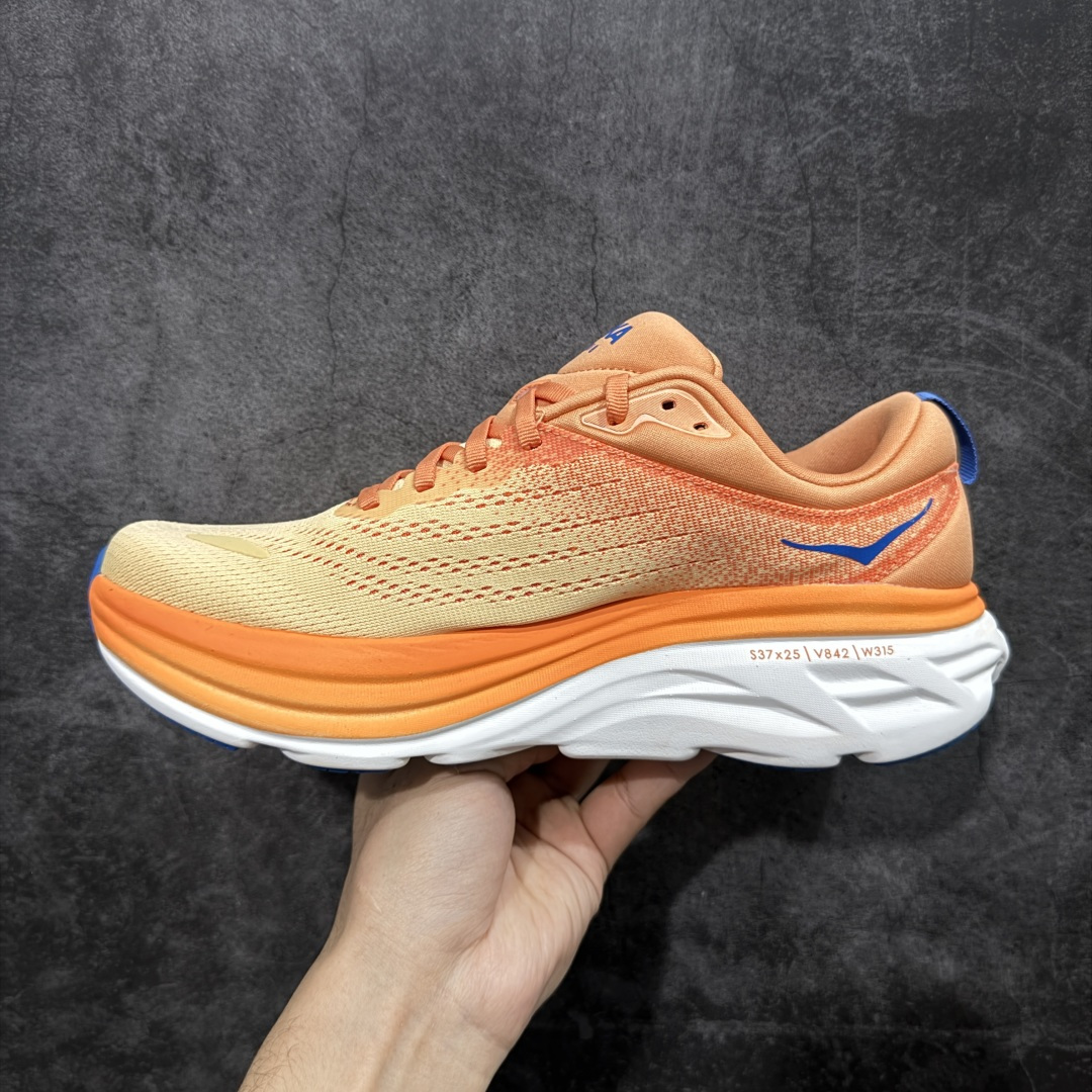 图片[2]-【纯原H版】Hoka Bondi 8 TS Caged 邦迪8 网面透气跑步鞋 1123202 全新外贸订单出货 原材料原数据打造 邦代八代缓震网面耐磨低帮跑步鞋 原始的 Bondi 缓震和线条在这里 提供该特许经营权众所周知的柔软、平衡的乘坐体验 Bondi 使用加长的摇杆微调几何形状 以获得更大的加速度 尺码： 36 36.5 37 38 38.5 39 40 40.5 41 42 42.5 43 44 44.5 45-选品中心