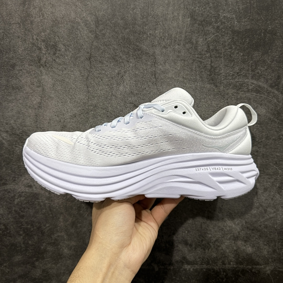 图片[2]-【纯原H版】Hoka Bondi 8 TS Caged 邦迪8 网面透气跑步鞋 1123202 全新外贸订单出货 原材料原数据打造 邦代八代缓震网面耐磨低帮跑步鞋 原始的 Bondi 缓震和线条在这里 提供该特许经营权众所周知的柔软、平衡的乘坐体验 Bondi 使用加长的摇杆微调几何形状 以获得更大的加速度 尺码： 36 36.5 37 38 38.5 39 40 40.5 41 42 42.5 43 44 44.5 45-选品中心