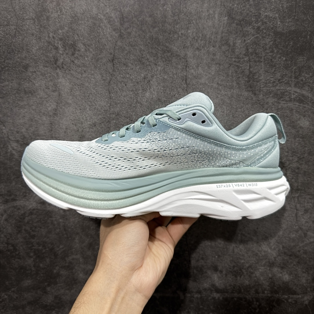 图片[2]-【纯原H版】Hoka Bondi 8 TS Caged 邦迪8 网面透气跑步鞋 1123202 全新外贸订单出货 原材料原数据打造 邦代八代缓震网面耐磨低帮跑步鞋 原始的 Bondi 缓震和线条在这里 提供该特许经营权众所周知的柔软、平衡的乘坐体验 Bondi 使用加长的摇杆微调几何形状 以获得更大的加速度 尺码： 36 36.5 37 38 38.5 39 40 40.5 41 42 42.5 43 44 44.5 45-选品中心