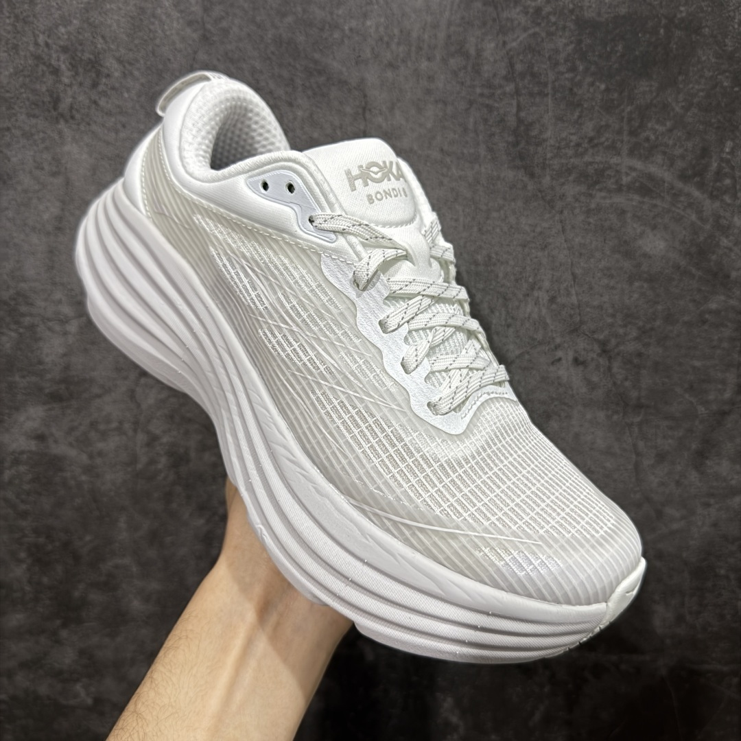 图片[3]-【纯原H版】Hoka Bondi 8 TS Caged 邦迪8 网面透气跑步鞋 1123202 全新外贸订单出货 原材料原数据打造 邦代八代缓震网面耐磨低帮跑步鞋 原始的 Bondi 缓震和线条在这里 提供该特许经营权众所周知的柔软、平衡的乘坐体验 Bondi 使用加长的摇杆微调几何形状 以获得更大的加速度 尺码： 36 36.5 37 38 38.5 39 40 40.5 41 42 42.5 43 44 44.5 45-选品中心