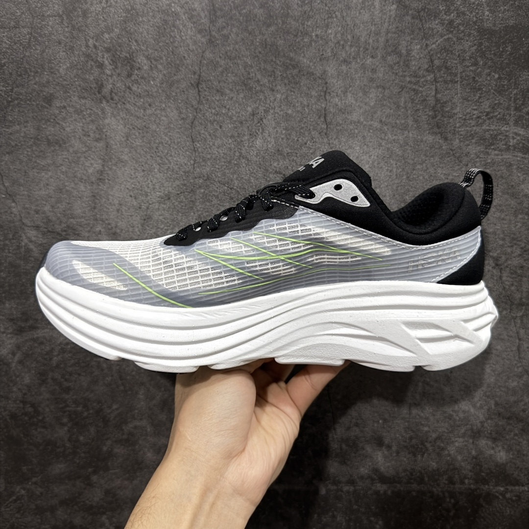 图片[2]-【纯原H版】Hoka Bondi 8 TS Caged 邦迪8 网面透气跑步鞋 1155391 全新外贸订单出货 原材料原数据打造 邦代八代缓震网面耐磨低帮跑步鞋 原始的 Bondi 缓震和线条在这里 提供该特许经营权众所周知的柔软、平衡的乘坐体验 Bondi 使用加长的摇杆微调几何形状 以获得更大的加速度 尺码： 36 36.5 37 38 38.5 39 40 40.5 41 42 42.5 43 44 44.5 45-选品中心