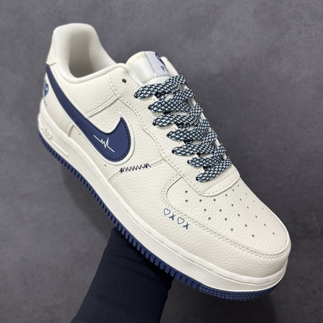 图片[3]-【定制版】公司级Nike Air Force 1 \’07 Low “川久保玲联名——爱心湖水蓝”空军一号 高端定制 低帮 运动鞋 休闲鞋 折边针车 工艺难度大 原楦头原纸板 原装鞋盒 定制五金配件 内置全掌气垫 原厂鞋底 货号：LD1999-004 尺码：36 36.5 37.5 38 38.5 39 40 40.5 41 42 42.5 43 44 44.5 45 编码：HXSB310320-选品中心