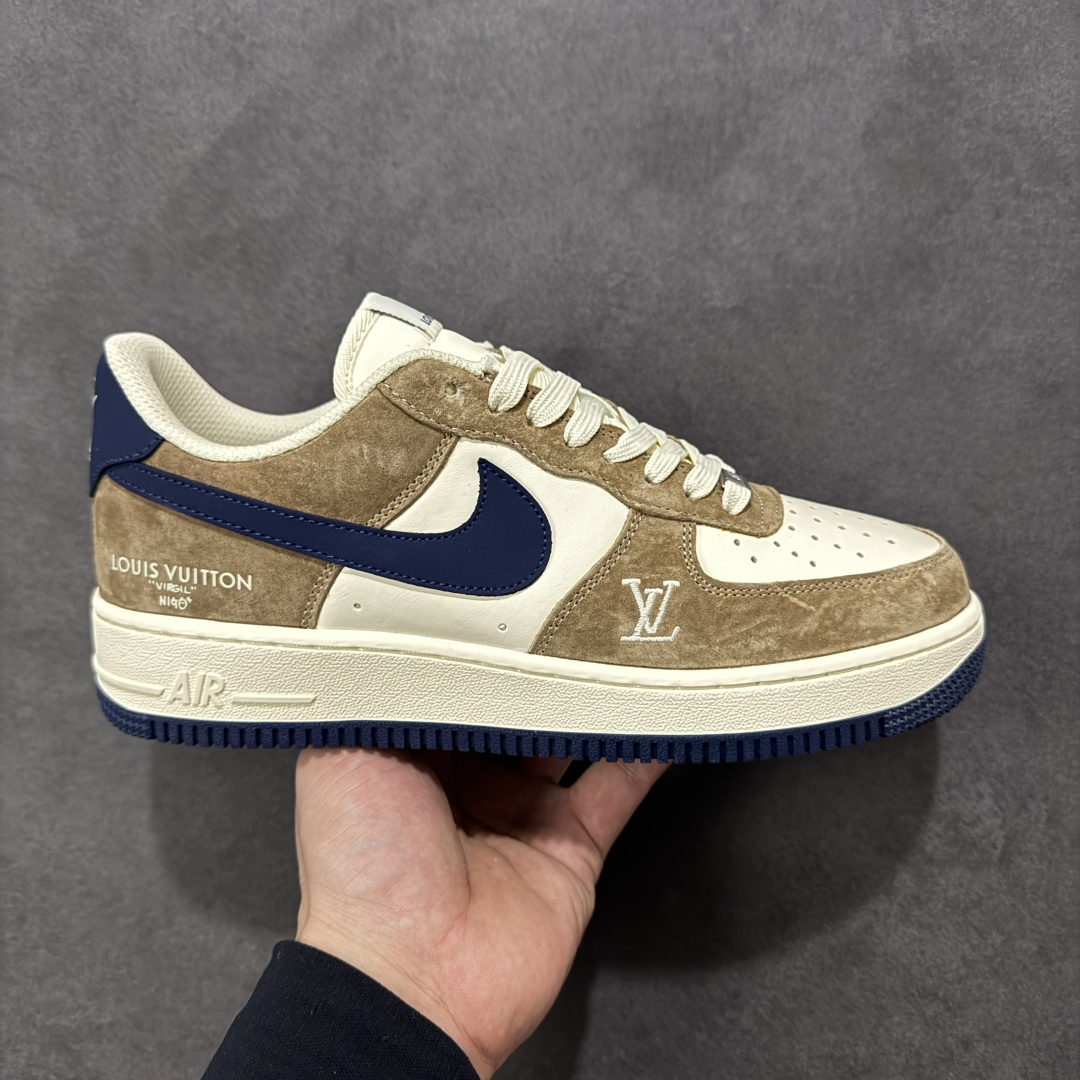【定制版】公司级NIke Air Force 1 \’07 Low “LV联名–米棕藏蓝” 空军一号低帮 运动鞋 休闲鞋 折边针车 工艺难度大 原楦头原纸板 高端定制鞋盒 原厂鞋底 超高清洁度 细节完美 货号：NH0601-589 尺码：36 36.5 37.5 38 38.5 39 40 40.5 41 42 42.5 43 44 44.5 45 编码：HXSB310320-选品中心