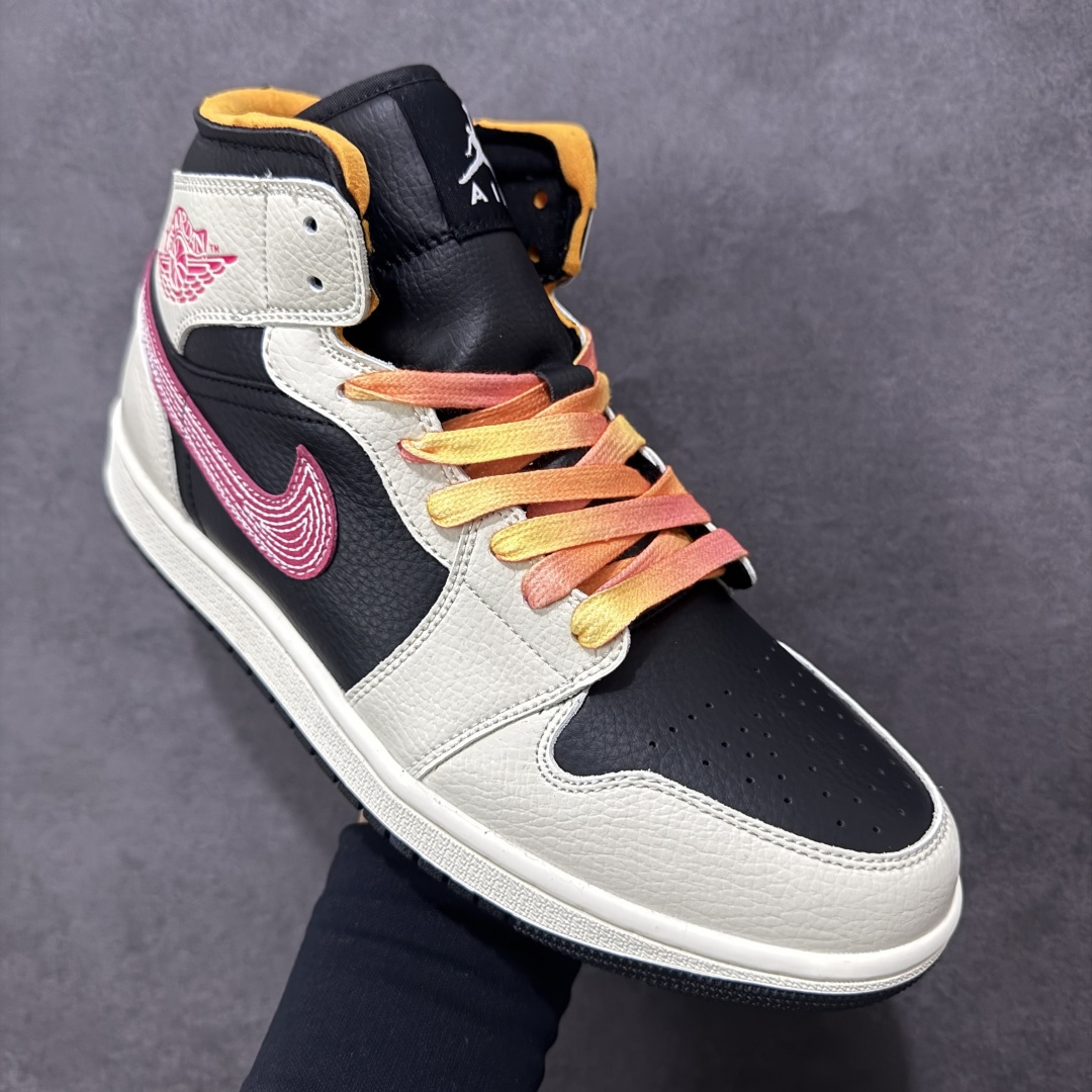 图片[3]-【K版纯原】Air Jordan AJ1 MID 中帮 IB7007-107 全新流水线出品 市场第二梯队最强版 全部原鞋开发 原楦原纸板开发 全鞋电脑针车 原厂内置全掌气垫 原盒内在原标 唯一Zp原版鞋带绑法 免检产品 全新2022版型 全头层皮料 完美零毛边处理 原厂配置全掌气垫 价格定位良心 新配色陆续出货 尺码：36-46-选品中心