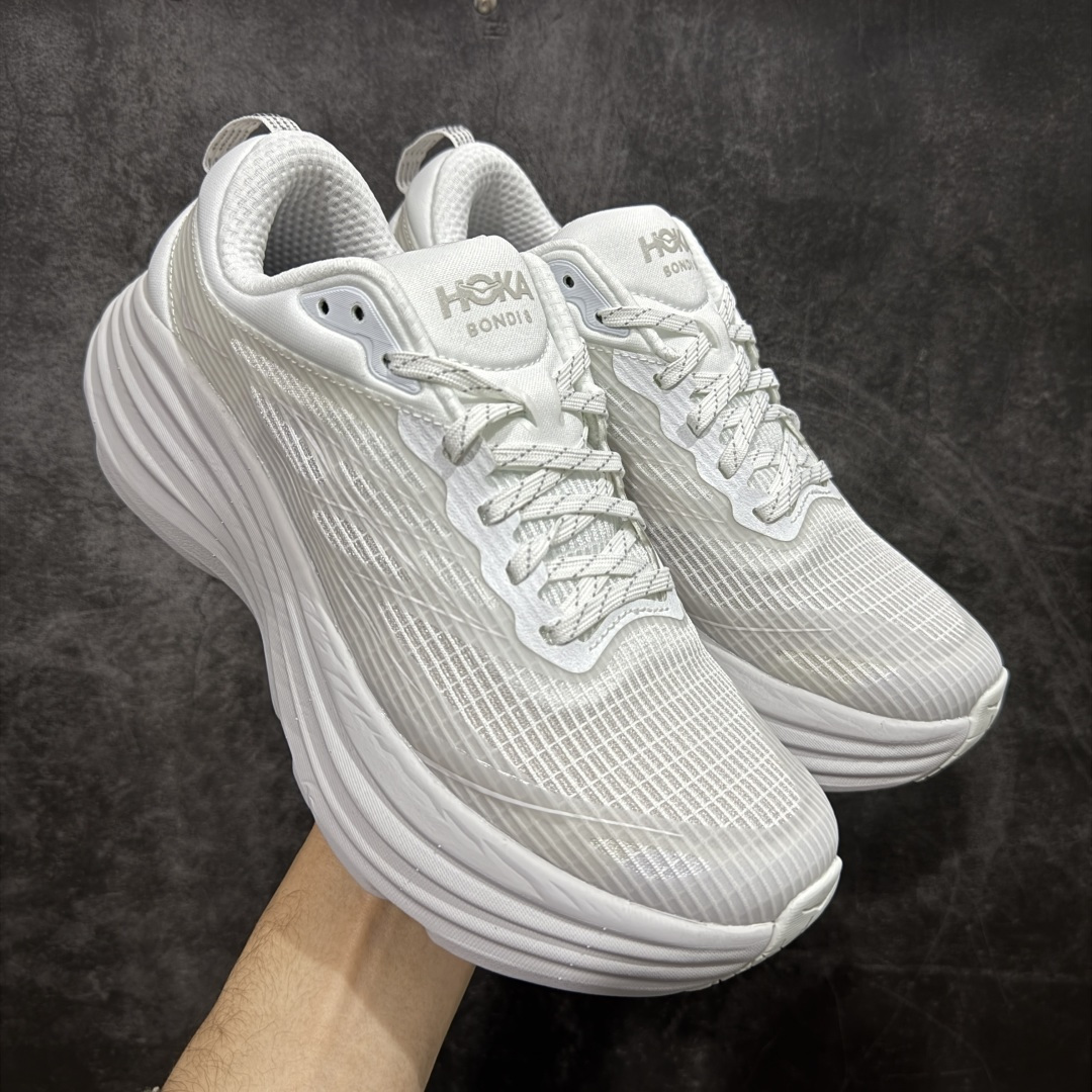 图片[3]-【纯原H版】Hoka Bondi 8 TS Caged 邦迪8 网面透气跑步鞋 1123202 全新外贸订单出货 原材料原数据打造 邦代八代缓震网面耐磨低帮跑步鞋 原始的 Bondi 缓震和线条在这里 提供该特许经营权众所周知的柔软、平衡的乘坐体验 Bondi 使用加长的摇杆微调几何形状 以获得更大的加速度 尺码： 36 36.5 37 38 38.5 39 40 40.5 41 42 42.5 43 44 44.5 45-选品中心