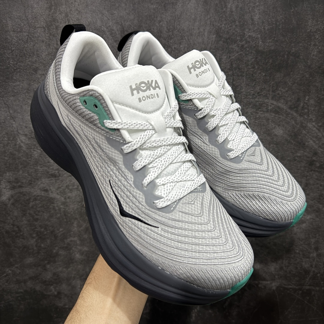 图片[8]-【纯原H版】Hoka Bondi 8 TS Caged 邦迪8 网面透气跑步鞋 1123202 全新外贸订单出货 原材料原数据打造 邦代八代缓震网面耐磨低帮跑步鞋 原始的 Bondi 缓震和线条在这里 提供该特许经营权众所周知的柔软、平衡的乘坐体验 Bondi 使用加长的摇杆微调几何形状 以获得更大的加速度 尺码： 36 36.5 37 38 38.5 39 40 40.5 41 42 42.5 43 44 44.5 45-选品中心
