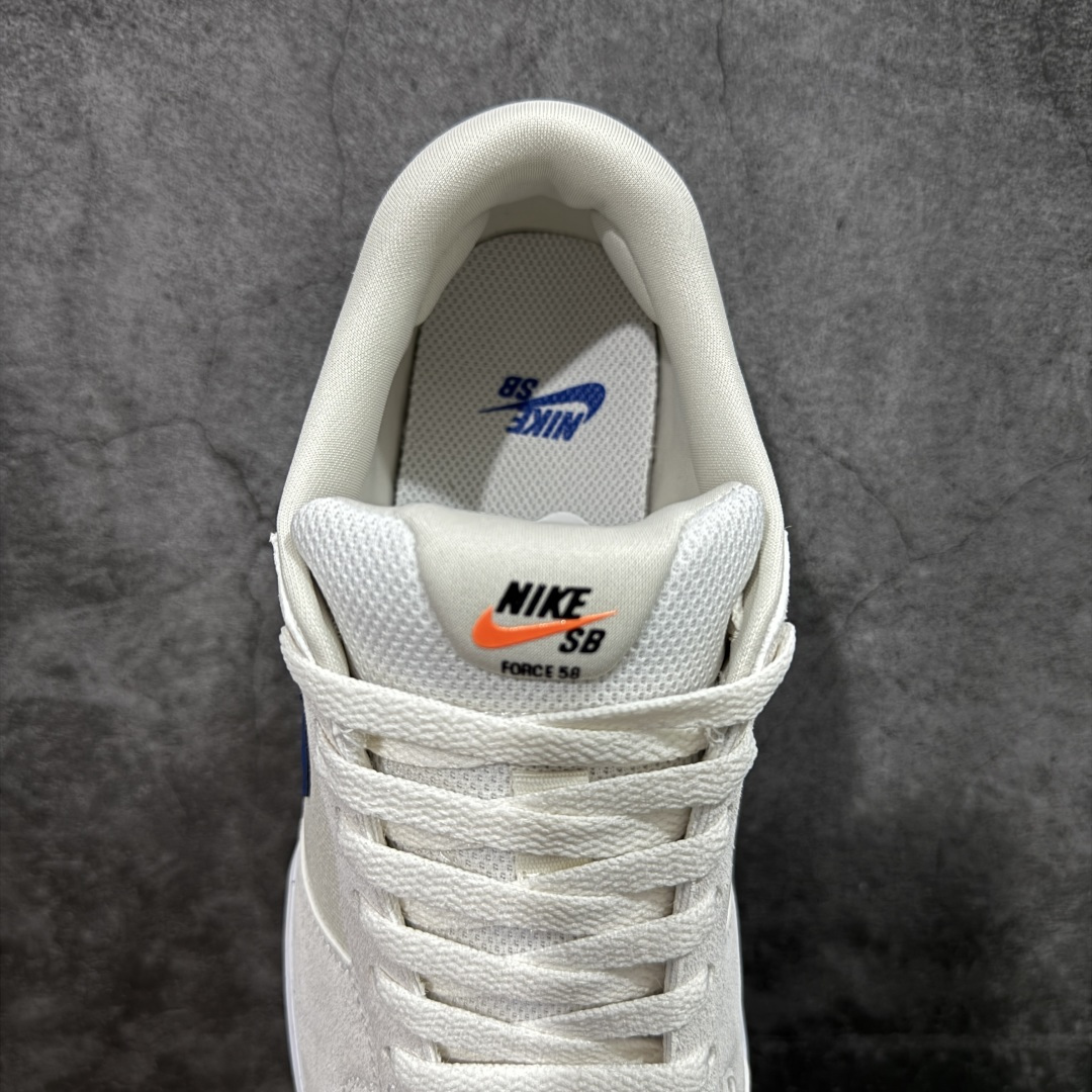 图片[8]-【公司级】Nike SB Force 58 是一款结合了经典篮球元素与滑板功能的鞋款。鞋身采用帆布、麂皮与冲孔细节，致敬传统篮球风格，呈现出复古又时尚的外观。加厚鞋舌设计提升穿着舒适度，内侧弹性衬布提供稳固贴合感，即使鞋带松脱也能保持鞋子贴合脚型。全新杯式外底设计兼顾耐久性与灵活性，减少磨合时间，提升滑板体验。鞋底Tri-Star纹理提供出色的抓地力和灵敏脚感。 货号：CZ2959-007 尺码：36 36.5 37.5 38 38.5 39 40 40.5 41 42 42.5 43 44 45 编码：XSB220230-选品中心