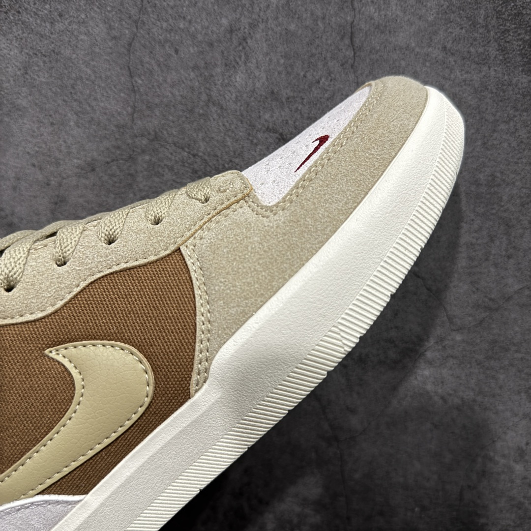 图片[6]-【公司级】Nike SB Force 58 是一款结合了经典篮球元素与滑板功能的鞋款。鞋身采用帆布、麂皮与冲孔细节，致敬传统篮球风格，呈现出复古又时尚的外观。加厚鞋舌设计提升穿着舒适度，内侧弹性衬布提供稳固贴合感，即使鞋带松脱也能保持鞋子贴合脚型。全新杯式外底设计兼顾耐久性与灵活性，减少磨合时间，提升滑板体验。鞋底Tri-Star纹理提供出色的抓地力和灵敏脚感。 货号：DV5477-202 尺码：36 36.5 37.5 38 38.5 39 40 40.5 41 42 42.5 43 44 45 编码：XSB220230-选品中心