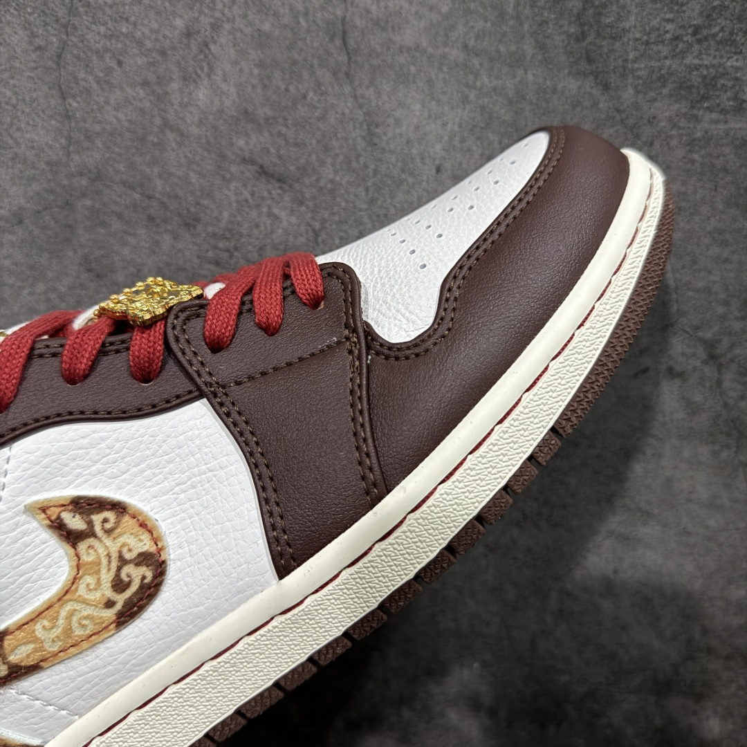图片[6]-【KZ纯原】Nike Air Jordan 1 LOW CNY AJ1 乔一 马年限定 新年款 精致防滑 低帮复古篮球鞋 男女同款 棕褐色 货号：IQ5321-121 尺码：35.5 36 36.5 37.5 38 38.5 39 40 40.5 41 42 42.5 43 44 45 46 47.5-选品中心
