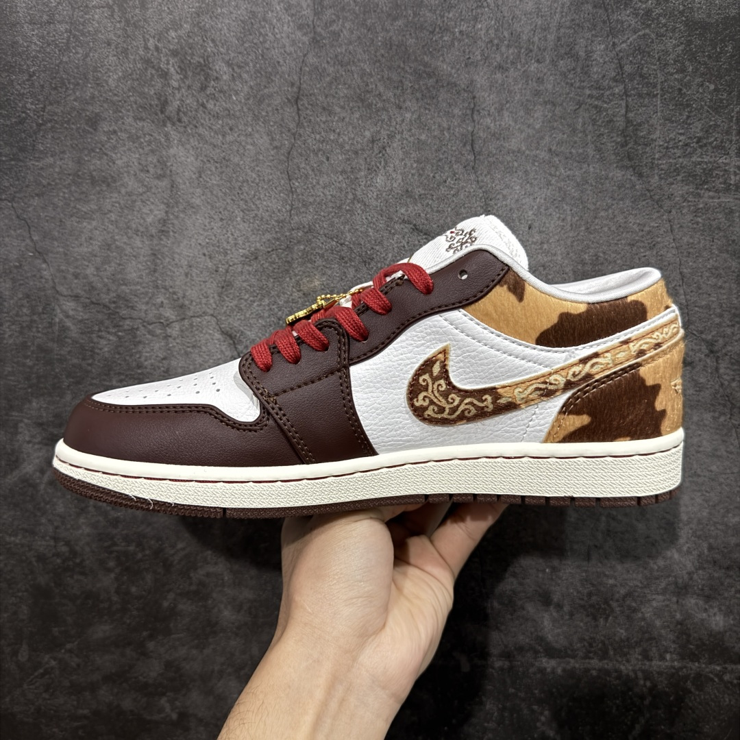 图片[2]-【KZ纯原】Nike Air Jordan 1 LOW CNY AJ1 乔一 马年限定 新年款 精致防滑 低帮复古篮球鞋 男女同款 棕褐色 货号：IQ5321-121 尺码：35.5 36 36.5 37.5 38 38.5 39 40 40.5 41 42 42.5 43 44 45 46 47.5-选品中心