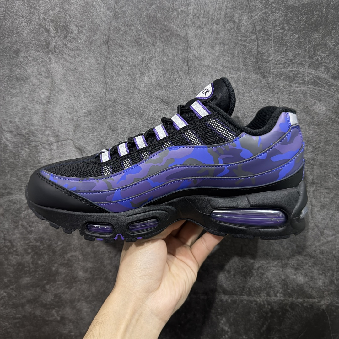 图片[2]-【GX绿x版本】Nike Air Max 95 复古减震气垫跑鞋 迷彩黑紫 货号HQ1973-500 外贸顶级专供 全部配色原鞋原尺码开发生产 极致还原 一眼ZP既视感  尺码：40 40.5 41 42 42.5 43 44 44.5 45 45.5 46 47.5 48.5-选品中心