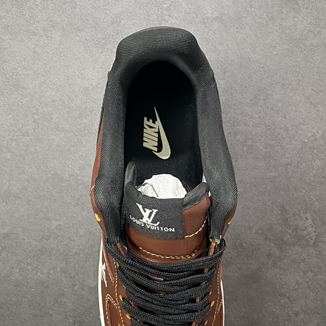 图片[7]-【定制版】公司级NIke Air Force 1 \’07 Low “LV联名–棕黑白底” 空军一号低帮 运动鞋 休闲鞋 折边针车 工艺难度大 原楦头原纸板 高端定制鞋盒 原厂鞋底 超高清洁度 细节完美 货号：DF0188-120 尺码：36 36.5 37.5 38 38.5 39 40 40.5 41 42 42.5 43 44 44.5 45 编码：HXSB310320-选品中心