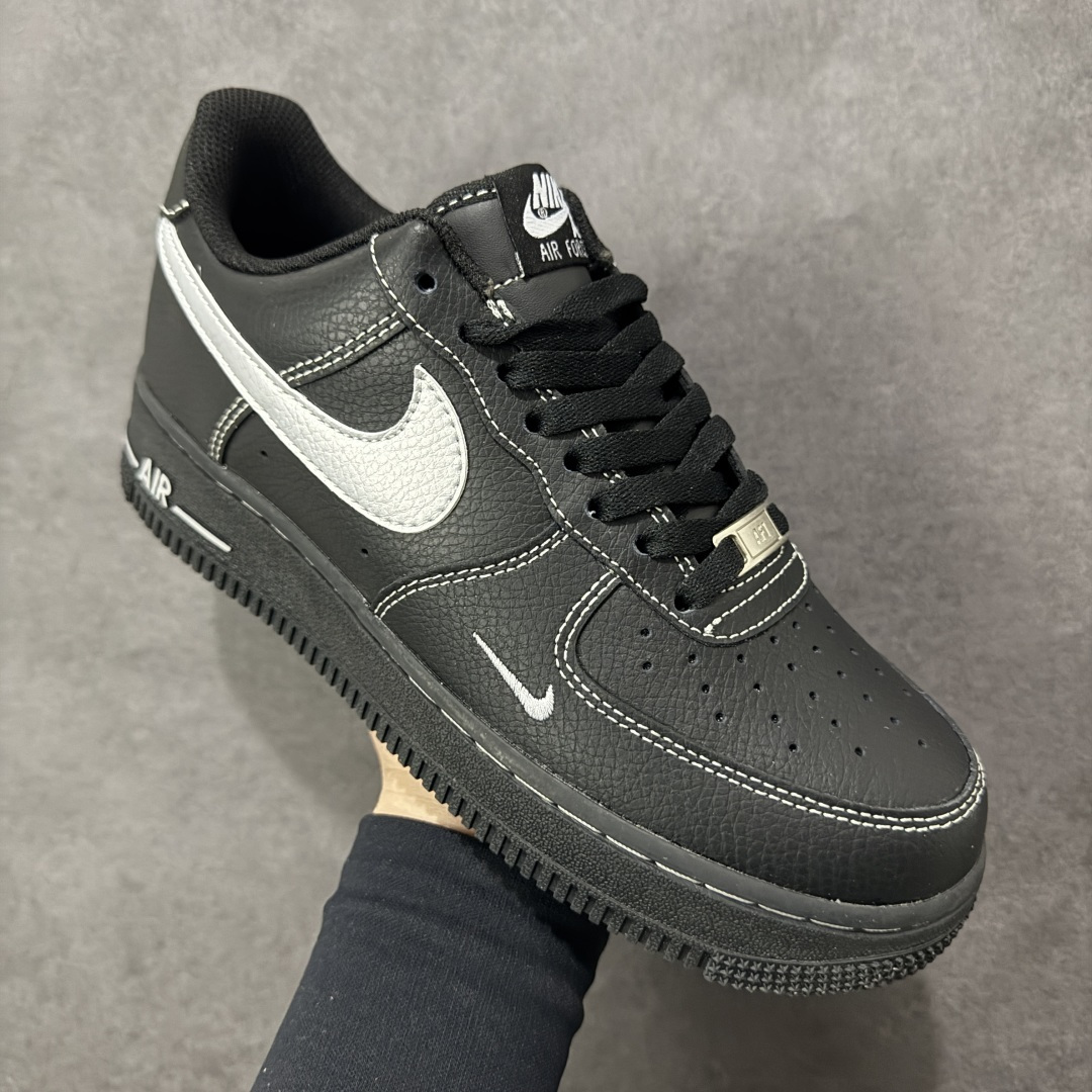 图片[3]-【定制版】Nike Air Force 1\’07 Low 黑银小勾 空军一号低帮休闲板鞋  #定制皮料 原厂3D打印 定制鞋盒 原楦原纸板 纯正空军版型 内置全掌气垫 货号：ZH0316-154  尺码：36 36.5 37.5 38 38.5 39 40 40.5 41 42 42.5 43 44 44.5 45-选品中心