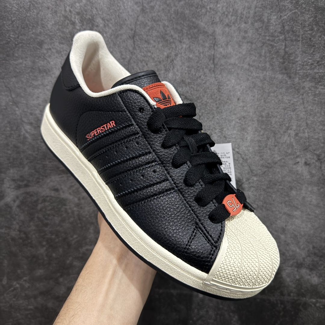 图片[3]-【GX纯原】adidas originals SUPERSTAR Paris 贝壳头联名黑红 货号：JQ3223 渠道正品订单 诠释市场最高工艺水平 贝壳头经典小白板鞋 专柜上架同步配色 全鞋进口头层皮料打造。区别市面普通真标版本，进出专柜无压力 尺码：35 36 36.5 37.5 38 38.5 39 4040.5 41 42 42.5 43 44 44.5 45-选品中心