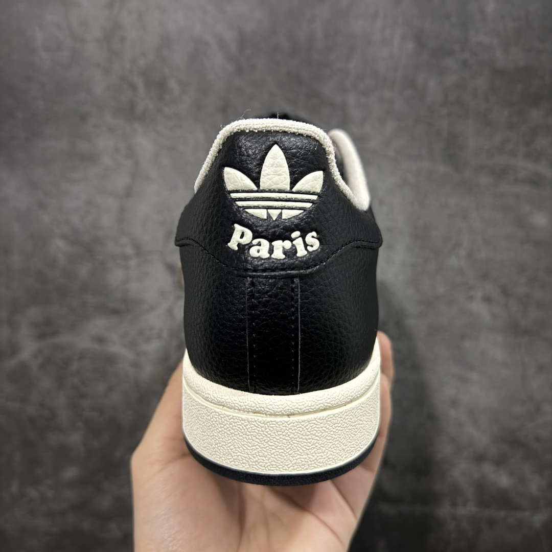 图片[4]-【GX纯原】adidas originals SUPERSTAR Paris 贝壳头联名黑红 货号：JQ3223 渠道正品订单 诠释市场最高工艺水平 贝壳头经典小白板鞋 专柜上架同步配色 全鞋进口头层皮料打造。区别市面普通真标版本，进出专柜无压力 尺码：35 36 36.5 37.5 38 38.5 39 4040.5 41 42 42.5 43 44 44.5 45-选品中心