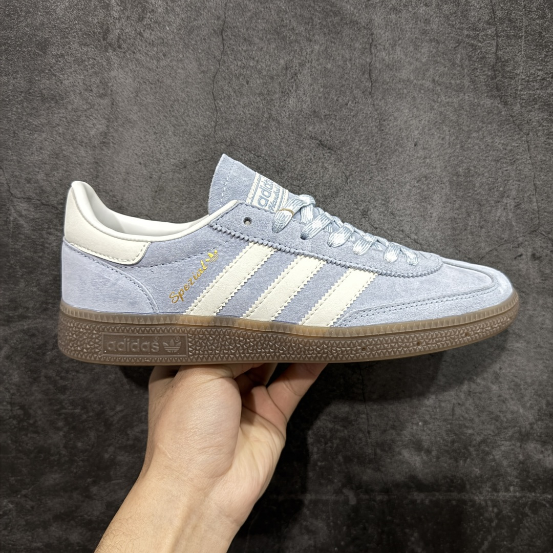 【HZ纯原版】Adidas Handball Spezial 阿迪达斯经典款牛皮复古休闲板鞋 蓝白生胶 KI5933 原厂原档案开发出品 皮料切割干净无任何毛边 鞋型细节完美 超高清洁度 原材料打 市场第一梯队版本 尺码：35 36 36.5 37 38 38.5 39 40 40.5 41 42 42.5 43 44 44.5 45-选品中心