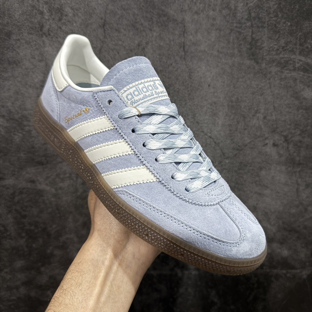 图片[3]-【HZ纯原版】Adidas Handball Spezial 阿迪达斯经典款牛皮复古休闲板鞋 蓝白生胶 KI5933 原厂原档案开发出品 皮料切割干净无任何毛边 鞋型细节完美 超高清洁度 原材料打 市场第一梯队版本 尺码：35 36 36.5 37 38 38.5 39 40 40.5 41 42 42.5 43 44 44.5 45-选品中心