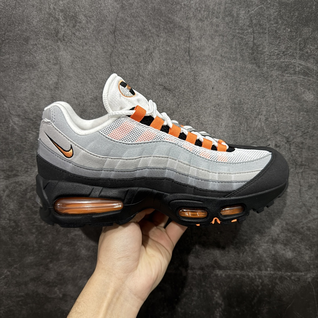 【KZ2.0版本】Nike Air Max 95 灰黑橙 货号：HM4740-101 纯原大厂生产线出品 原厂材料 原厂楦头 市场正确版本 区分错版 尺码：40 41 42 43 44 45 46 47.5 48 48.5-选品中心