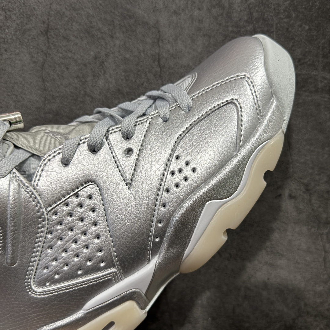 图片[6]-【XP纯原】PSG x Jordan Air Jordan 6 PSG 2026 液态银 XP纯原生产线出品 市售天花板品质出货 国内一线头部大厂知名厂牌同源出品 顶级工艺打造 原鞋开发 原厂冲刀皮料切割 原楦原模开发打造 经典乔6漏斗腰线 非市面所谓\”纯原\”直筒腰 货号：IQ5135-001 尺码：40 40.5 41 42 42.5 43 44 44.5 45 45.5 46 47.5-选品中心