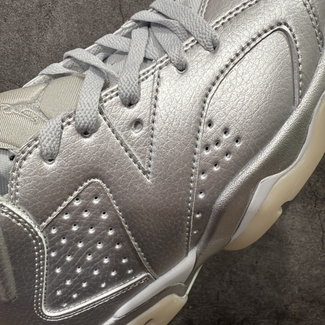 图片[4]-【XP纯原】PSG x Jordan Air Jordan 6 PSG 2026 液态银 XP纯原生产线出品 市售天花板品质出货 国内一线头部大厂知名厂牌同源出品 顶级工艺打造 原鞋开发 原厂冲刀皮料切割 原楦原模开发打造 经典乔6漏斗腰线 非市面所谓\”纯原\”直筒腰 货号：IQ5135-001 尺码：40 40.5 41 42 42.5 43 44 44.5 45 45.5 46 47.5-选品中心