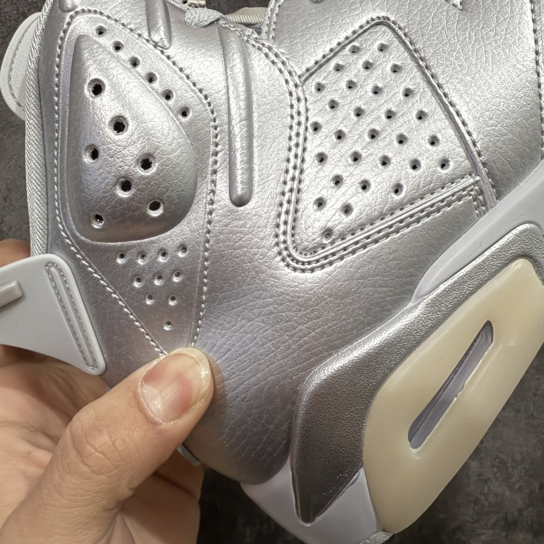 图片[3]-【XP纯原】PSG x Jordan Air Jordan 6 PSG 2026 液态银 XP纯原生产线出品 市售天花板品质出货 国内一线头部大厂知名厂牌同源出品 顶级工艺打造 原鞋开发 原厂冲刀皮料切割 原楦原模开发打造 经典乔6漏斗腰线 非市面所谓\”纯原\”直筒腰 货号：IQ5135-001 尺码：40 40.5 41 42 42.5 43 44 44.5 45 45.5 46 47.5-选品中心