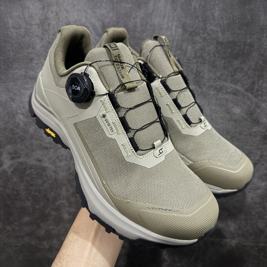 【GX纯原】凯乐石KAILAS 界山 GTX BOA 旋钮 舒适简约经典登山 防滑耐磨防水 低帮 徒步鞋 市面唯一正确防泼水防水面料 正确防水内里布 真正做到内外防水 区别市场假防水 鞋面材质：运用耐磨防砂网布，能防止沙石进入鞋内，同时具备良好的透气性，可让脚部保持干爽。 \\t鞋底性能：搭载Vibram防滑耐磨大底，有出色的抓地力，仿鲨齿纹路设计，能应对各种复杂路面；鞋底还能提供良好的稳定性和支撑力，减少脚部疲劳。 \\t防水技术：采用FILTERTEC防水透气技术，防水指数高达8000mm H₂O，能有效防止雨水渗透，同时能保持脚面干爽。 \\t细节设计：鞋头采用橡胶防撞包边，保护脚趾免受伤害；鞋舌一体式设计，防止碎石泥沙进入；采用亚洲人脚型鞋楦设计，配合中腰包裹，提高舒适性。 适用场景：适合多日或单日轻装徒步，也可用于城市通勤，是一双兼顾户外与日常穿着的多功能鞋子。 尺码：39-45 带半码-选品中心