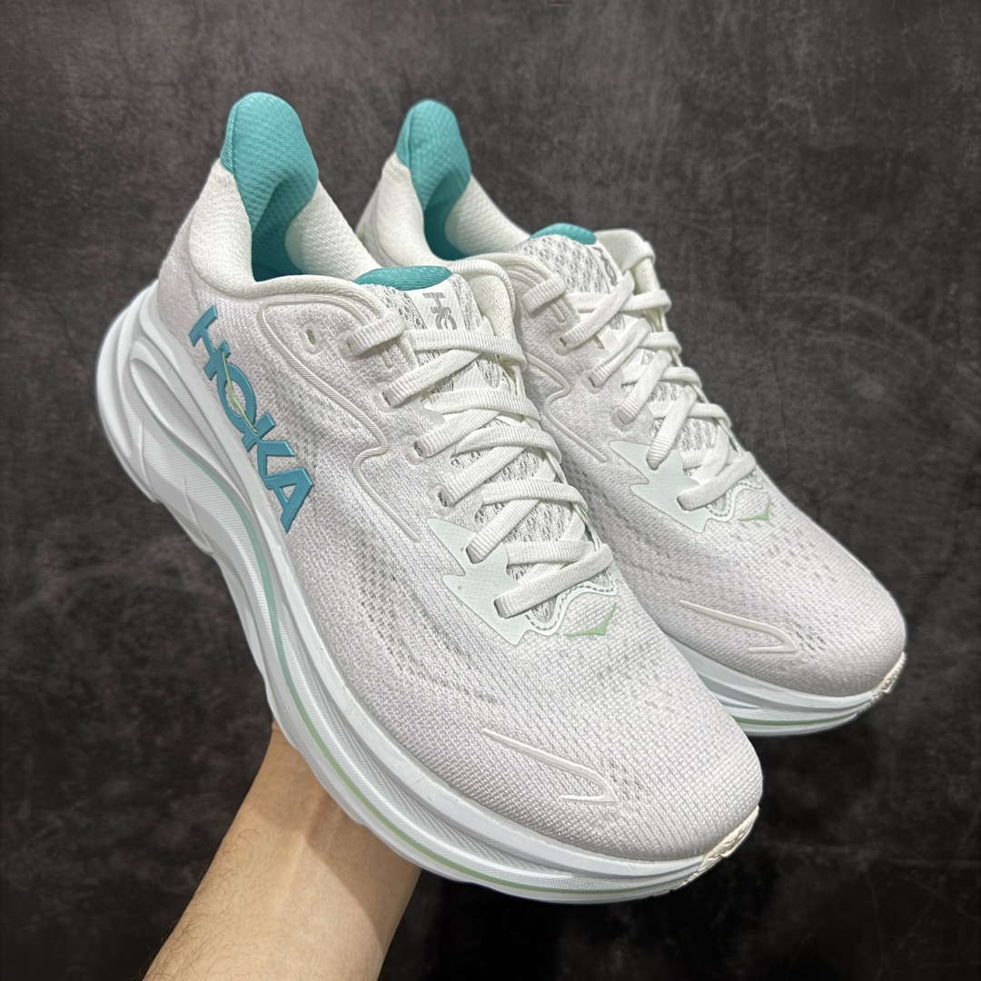 【纯原H版】Hoka One One M CLIFTON 10 克利夫顿10代系列 低帮厚底网织轻量休闲运动慢跑鞋 #升级原楦开发版型 #采用透气针织工程材料鞋面材质 #轻量化材料高弹力泡棉升级中底 #内嵌欧索莱Ortholite® 混合(再生)鞋垫 #外置耐磨防滑橡胶模块❗️ 尺码：36-45含半码-选品中心