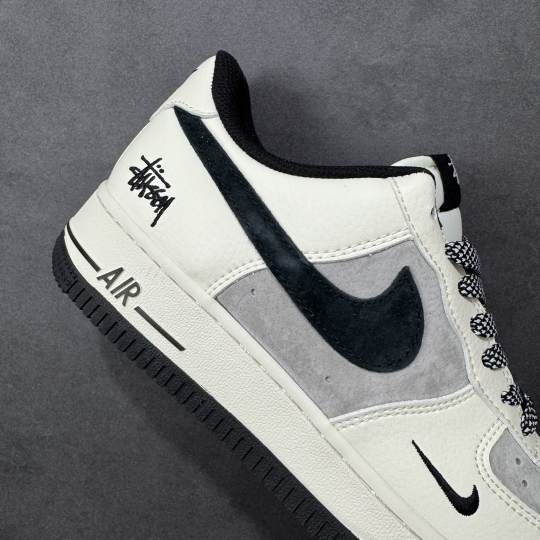 图片[6]-【定制版】Nike Air Force 1\’07 Low 斯图西联名 白灰黑 空军一号低帮休闲板鞋  #定制皮料 定制鞋盒 原楦原纸板 纯正空军版型 内置全掌气垫 货号：XD9314-617  尺码：36 36.5 37.5 38 38.5 39 40 40.5 41 42 42.5 43 44 44.5 45-选品中心