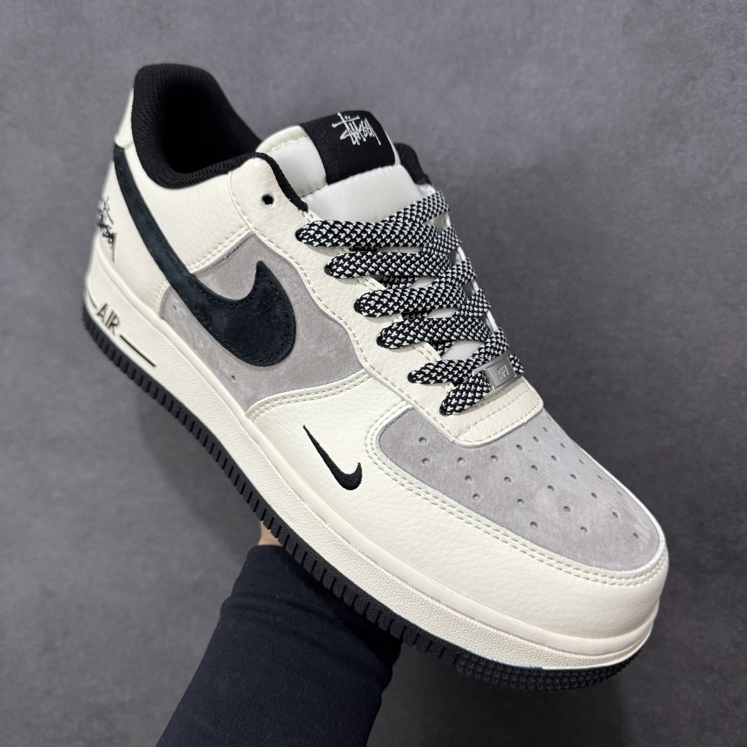 图片[3]-【定制版】Nike Air Force 1\’07 Low 斯图西联名 白灰黑 空军一号低帮休闲板鞋  #定制皮料 定制鞋盒 原楦原纸板 纯正空军版型 内置全掌气垫 货号：XD9314-617  尺码：36 36.5 37.5 38 38.5 39 40 40.5 41 42 42.5 43 44 44.5 45-选品中心