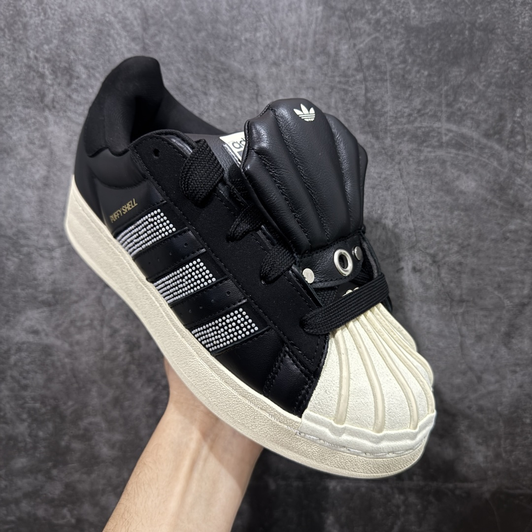 图片[3]-【渠道纯原】Gali x Adidas Originals Superstar Puffy Shell 联名款 贝壳头厚底休闲板鞋 市场最顶级版出货 全鞋使用原厂头层皮料 区别市场任何版本货  #原厂原数据版型 皮料切割干净无任何毛边 鞋型细节完美 超高清洁度 货号：KJ6976  尺码：35 36 36.5 37.5 38 38.5 39 40 40.5 41 42 42.5 43 44 44.5 45-选品中心