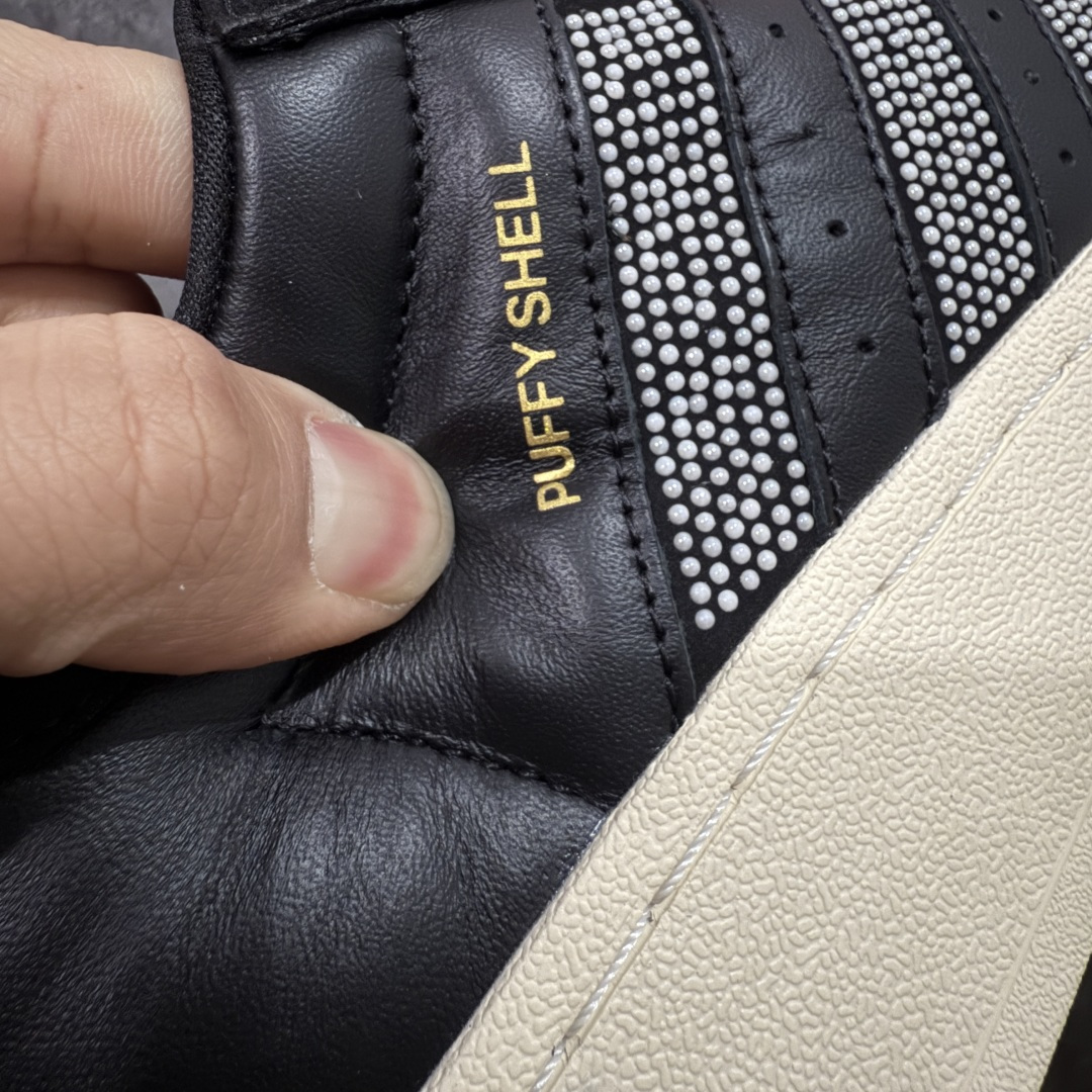 图片[3]-【渠道纯原】Gali x Adidas Originals Superstar Puffy Shell 联名款 贝壳头厚底休闲板鞋 市场最顶级版出货 全鞋使用原厂头层皮料 区别市场任何版本货  #原厂原数据版型 皮料切割干净无任何毛边 鞋型细节完美 超高清洁度 货号：KJ6976  尺码：35 36 36.5 37.5 38 38.5 39 40 40.5 41 42 42.5 43 44 44.5 45-选品中心