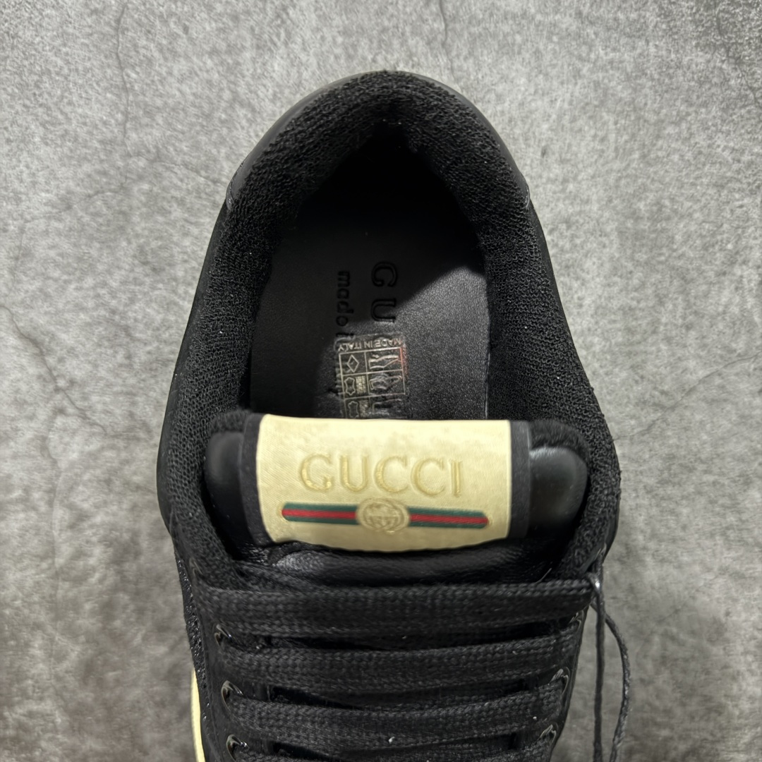 图片[8]-【专柜版/海淘代购版】Gucci做旧小脏鞋 ZP开发 原版开模 金属双G水晶圆柱形标 Gucci原版纹织带 真正水洗布标 鞋面擦色牛皮拼接经典双G布面料，皮面切口全油边封口工艺，原版毛巾布里细腻柔软更舒适透气，垫脚乳胶注塑一体，私模钢印，双色原版TPU大底(下层宽，上层窄) 配进口原版四边封干燥剂、原版18股鞋带，绿色盒子，与专柜配套包装一致 尺码：35-45-选品中心