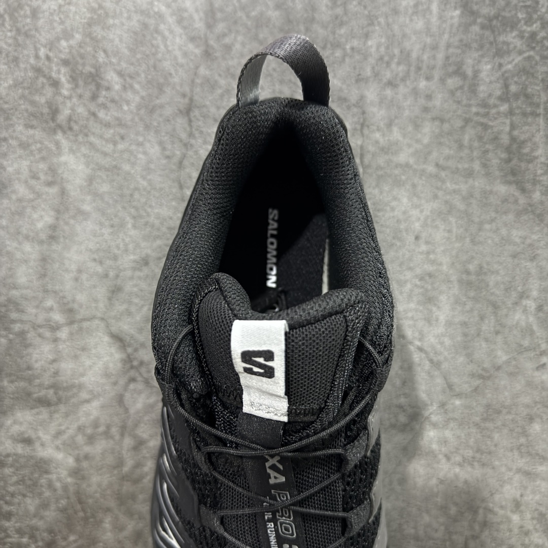 图片[8]-【GOAT纯原版】SALOMON 萨洛蒙 XA PRO 3D 户外运动 网布减震防滑透气 低帮跑步鞋 黑银赤392514 全新品质 巅峰之作 所有配色均购物原版拆解1：1开发 原材料打造 非市场公版便宜货 私模大底 清洁度比市场所有版本都高 全套原纸板楦头开发 原厂网布配套 确保原汁原味 完美呈现版型 原档数据独家私模五层组合大底 男女鞋同步官方开发至47 原装Ortholite轻量化鞋垫 中底布带钢印编号 原厂TPU锁扣 进口港宝加持 后跟自然饱满 还原公司包裹性 鞋面采用SENSIFT贴合技术 全方位贴合包裹脚型 鞋跟部鞋底牵引设计 提供强大的抓地性能 更适应野外崎岖不平的道路 其3D ADVANCED CHASSIS底盘 材料轻量大化 钉齿设计更具稳定性 防护性 鞋底易磨损区运用CONTAGRIP高耐磨材料 应对城市硬质路面长距离跑考验 尺码：36 36.5 37.5 38 38.5 39 40 40.5 41 42 42.5 43 44 45 46 47-选品中心