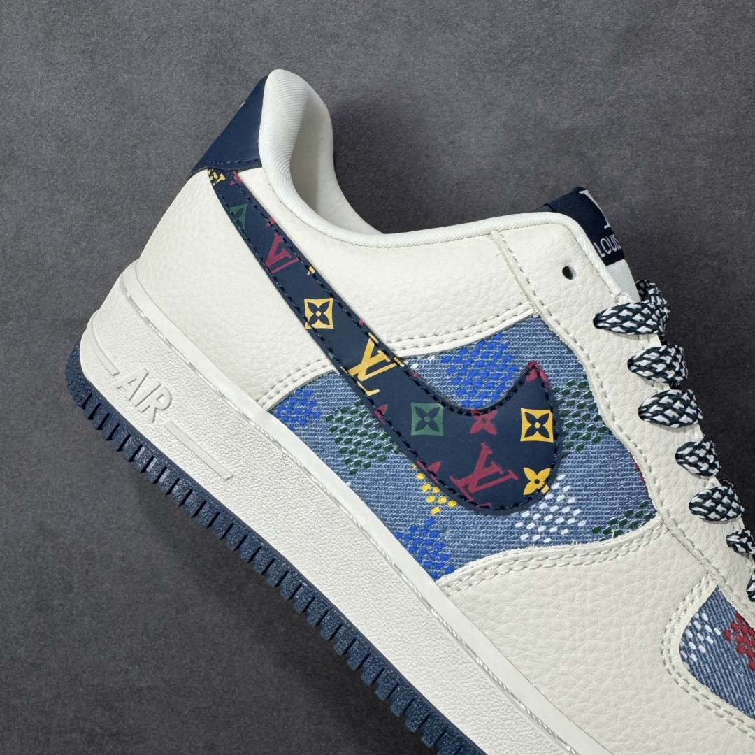 图片[6]-【定制版】公司级Nike Air Force 1 \’07 Low “LV联名——米蓝彩色印花”空军一号 高端定制 低帮 运动鞋 休闲鞋 折边针车 工艺难度大 原楦头原纸板 原装鞋盒 定制五金配件 内置全掌气垫 原厂鞋底 货号：LD1999-005 尺码：36 36.5 37.5 38 38.5 39 40 40.5 41 42 42.5 43 44 44.5 45 编码：HXSB310320-选品中心