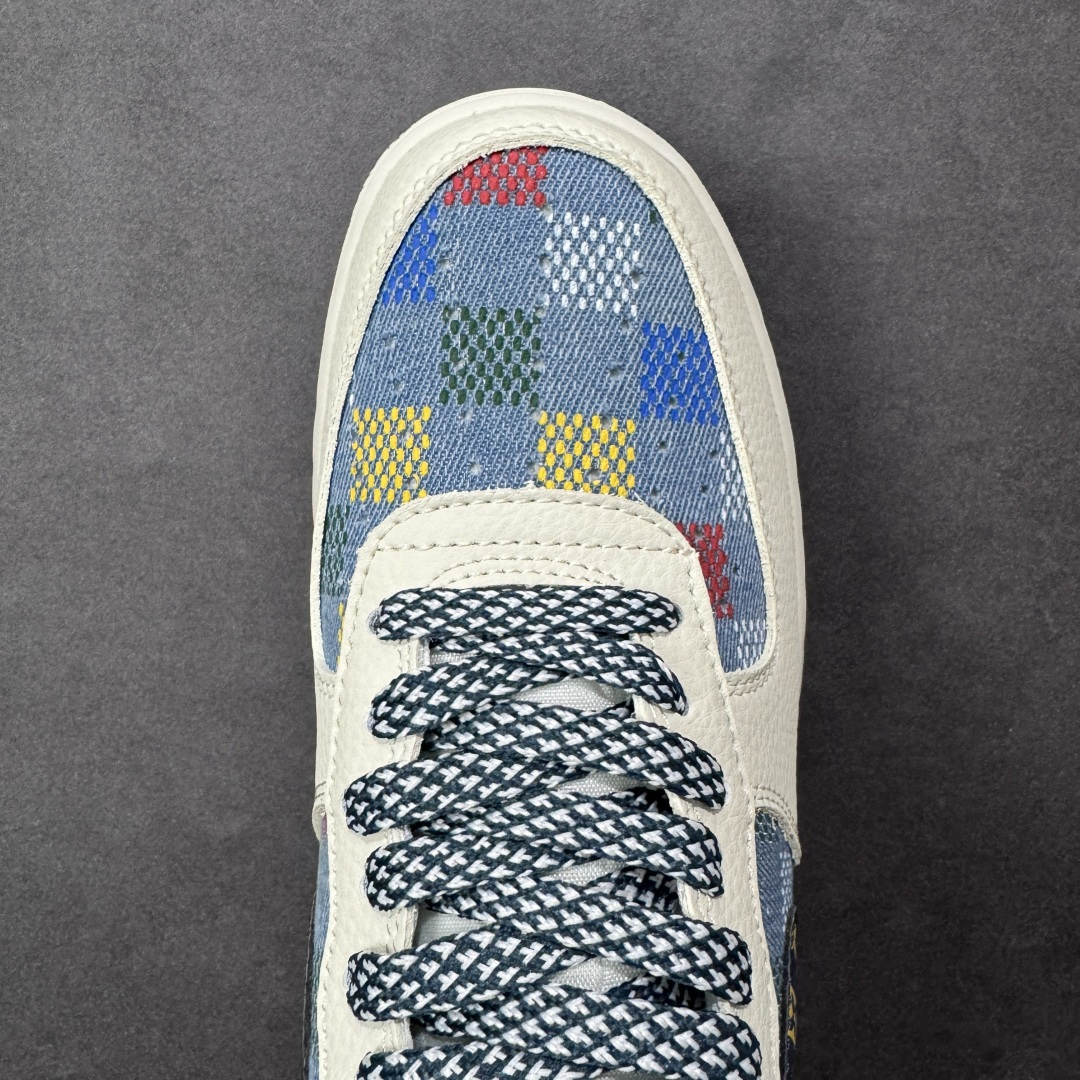 图片[8]-【定制版】公司级Nike Air Force 1 \’07 Low “LV联名——米蓝彩色印花”空军一号 高端定制 低帮 运动鞋 休闲鞋 折边针车 工艺难度大 原楦头原纸板 原装鞋盒 定制五金配件 内置全掌气垫 原厂鞋底 货号：LD1999-005 尺码：36 36.5 37.5 38 38.5 39 40 40.5 41 42 42.5 43 44 44.5 45 编码：HXSB310320-选品中心