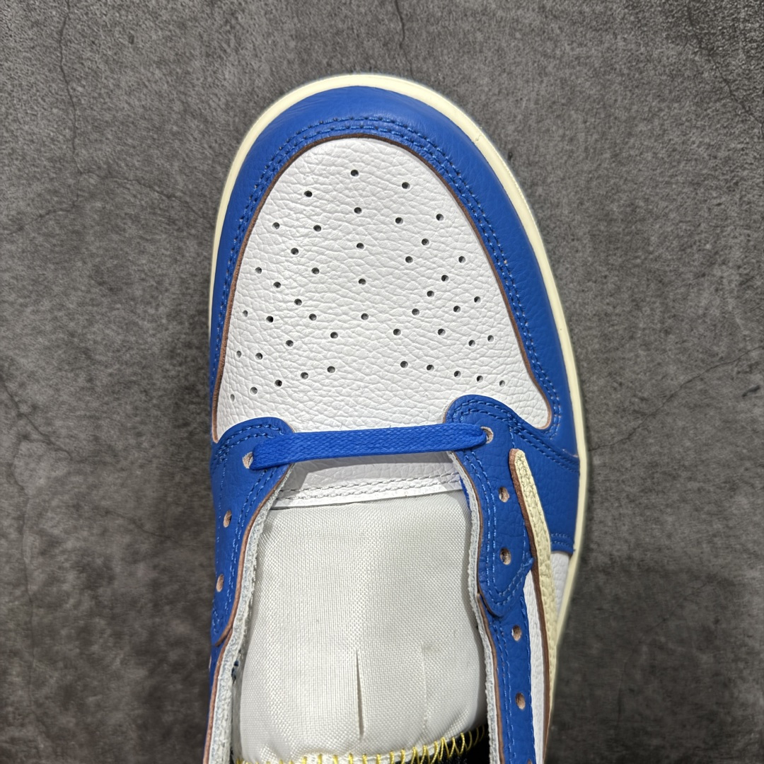 图片[5]-【DG2.0纯原】Union LA x Fragment Design x Air Jordan AJ1 Low OG SP 藤原浩三方联名四色拼接 TS联名倒钩低帮 蓝红白 DM7866-111 圈内最强倒钩系列 高端零售特供批次 产品品控稳定性领先行业 各方面均可对飙L版 良心定价不杀猪 SZ原厂全套原楦原纸板冲刀磨具开发 原厂皮料加持 原厂港宝加持定型后跟R度完美 同源原厂电绣 鬼脸飞翼针数密度立体效果一致 百分百一致原鞋 原厂拉帮工艺 针距密度一致 后跟弧度收口自然不对折 极致一眼正品既视感 进口玻璃冲刀皮料裁剪零毛边 全鞋电脑针车工艺 品控清洁度最高QC检验标准 免检产品 原厂订购鞋盒、鞋标、防尘纸、鞋撑、鞋带 追求极致的原厂味道 尺码：40 40.5 41 42 42.5 43 44 44.5 45 46 47.5 48.5-选品中心