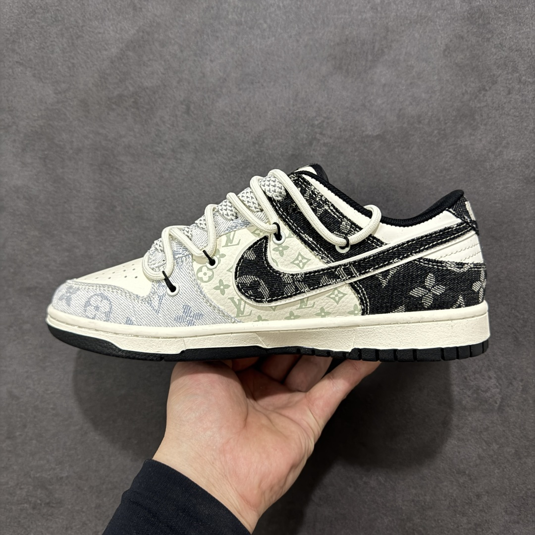 图片[2]-【定制版】Nike SB Dunk Low“LV联名——荔纹勾抽绳” 周年高端定制 低帮休闲板鞋 定制鞋盒 大厂纯原品质出货 超高清洁度 皮料切割干净无任何毛边 细节完美 货号：CX5050-Y43 尺码： 36 36.5 37.5 38 38.5 39 40 40.5 41 42 42.5 43 44 44.5 45-选品中心