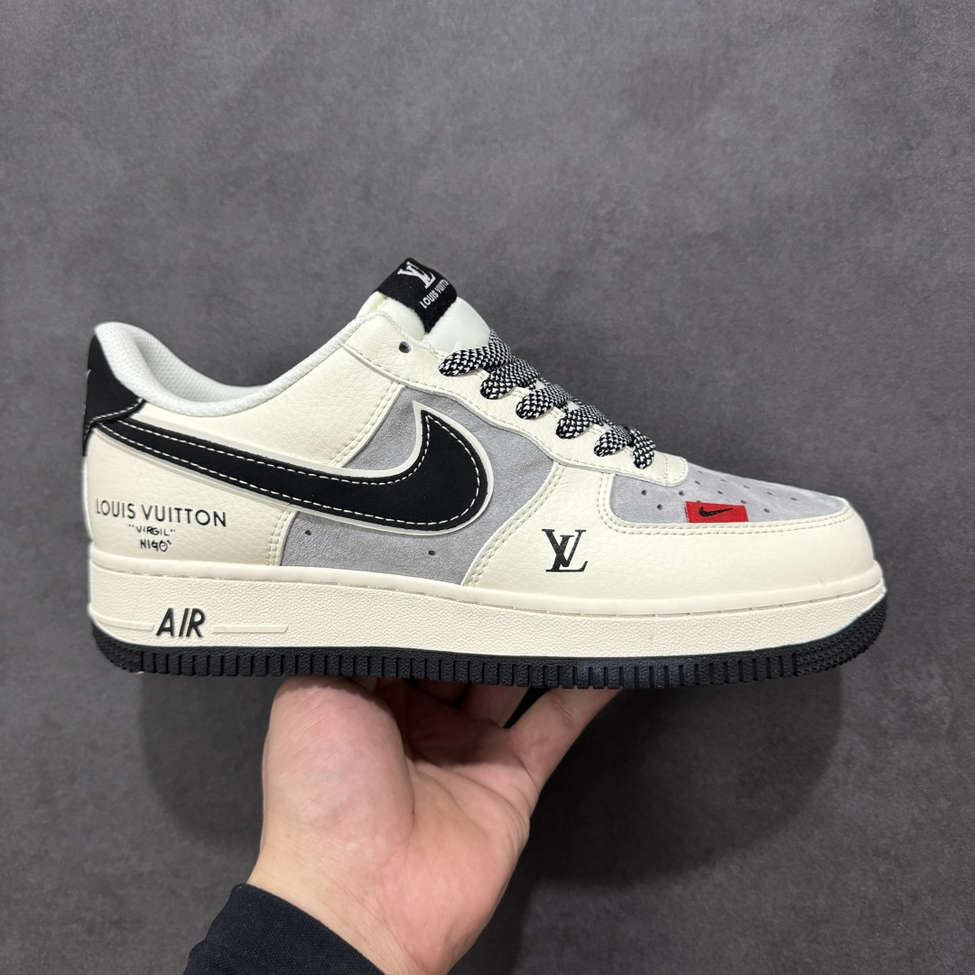 【定制版】Nike Air Force 1\'07 Low LV联名 黑灰麂皮 空军一号低帮休闲板鞋  #定制鞋盒 大厂纯原品质出货 超高清洁度 皮料切割干净无任何毛边 细节完美 货号：XD9314-619  尺码：36 36.5 37.5 38 38.5 39 40 40.5 41 42 42.5 43 44 44.5 45-选品中心