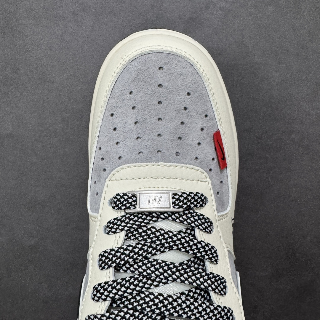图片[8]-【定制版】Nike Air Force 1\’07 Low LV联名 黑灰麂皮 空军一号低帮休闲板鞋  #定制鞋盒 大厂纯原品质出货 超高清洁度 皮料切割干净无任何毛边 细节完美 货号：XD9314-619  尺码：36 36.5 37.5 38 38.5 39 40 40.5 41 42 42.5 43 44 44.5 45-选品中心