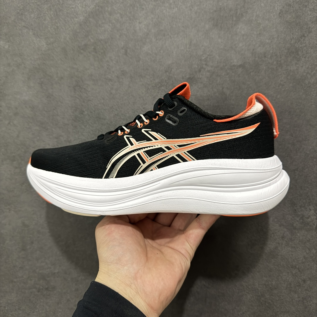 图片[2]-【公司级】Asics Gel-Nimbus 28 舒适防滑耐磨低帮休闲跑步鞋 鞋底采用了轻质发泡材料 并在后跟和前掌处采用了ASICS亚瑟士核心科技-GEL缓震胶 赋予鞋款强大的缓冲性能 提供了更柔软舒适的穿着体验 而在原有设计的启发之上 此次鞋款采用更贴合当今潮流趋势的材料和创新技术 展现出纽约充满活力的都市精神 货号：1011C127-100 尺码：36 37 37.5 38 39 39.5 40.5 41.5 42 42.5 43.5 44 45 46 47 编码：AMB250260-选品中心