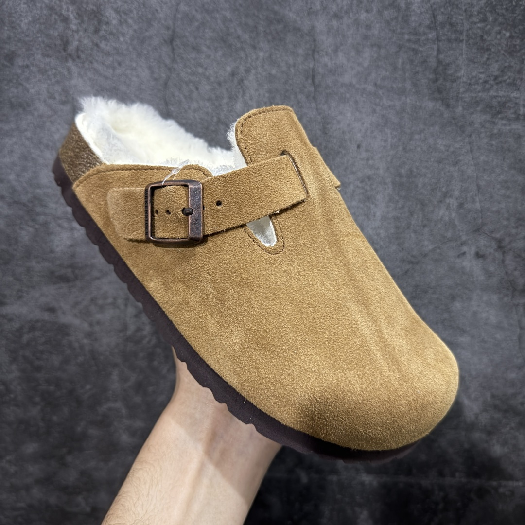 图片[3]-【莞顶G版】Birkenstock\\t 勃肯/博肯软木软底 羊毛一体休闲鞋 半拖 品质升级版 市场最好品质 十年ZP代工厂老师傅工艺 纯手工打造原汁原味博肯 市场最强版 没有之一 鞋面设计：选用陸丰A级进口羊皮毛，质地细腻，手感丰满；尺寸间障均匀，柔软，深度保暖；吸湿，进气，排汗 鞋子内里：化质澳洲羔羊皮分子结构可将水蒸气吸进多孔构体中，吸湿性好，透气性极住，保持脚底干爽 鞋底设计：型模EVA极富弹性，加持胎面设计，升级版独家私模，柔软回弹性好，耐折耐磨，防滑防踢 尺码： 35-45-选品中心