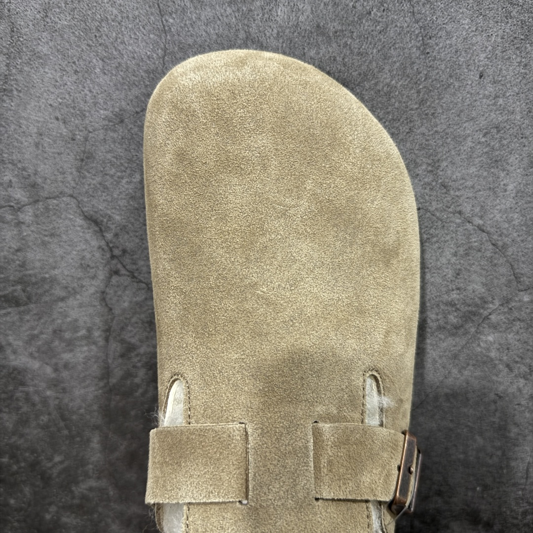 图片[5]-【莞顶G版】Birkenstock\\t 勃肯/博肯软木软底 羊毛一体休闲鞋 半拖 品质升级版 市场最好品质 十年ZP代工厂老师傅工艺 纯手工打造原汁原味博肯 市场最强版 没有之一 鞋面设计：选用陸丰A级进口羊皮毛，质地细腻，手感丰满；尺寸间障均匀，柔软，深度保暖；吸湿，进气，排汗 鞋子内里：化质澳洲羔羊皮分子结构可将水蒸气吸进多孔构体中，吸湿性好，透气性极住，保持脚底干爽 鞋底设计：型模EVA极富弹性，加持胎面设计，升级版独家私模，柔软回弹性好，耐折耐磨，防滑防踢 尺码： 35-45-选品中心