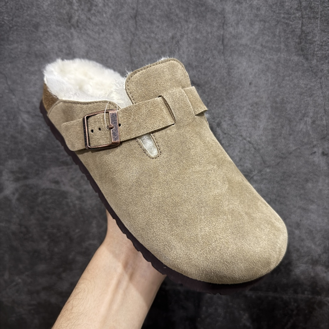 图片[3]-【莞顶G版】Birkenstock\\t 勃肯/博肯软木软底 羊毛一体休闲鞋 半拖 品质升级版 市场最好品质 十年ZP代工厂老师傅工艺 纯手工打造原汁原味博肯 市场最强版 没有之一 鞋面设计：选用陸丰A级进口羊皮毛，质地细腻，手感丰满；尺寸间障均匀，柔软，深度保暖；吸湿，进气，排汗 鞋子内里：化质澳洲羔羊皮分子结构可将水蒸气吸进多孔构体中，吸湿性好，透气性极住，保持脚底干爽 鞋底设计：型模EVA极富弹性，加持胎面设计，升级版独家私模，柔软回弹性好，耐折耐磨，防滑防踢 尺码： 35-45-选品中心