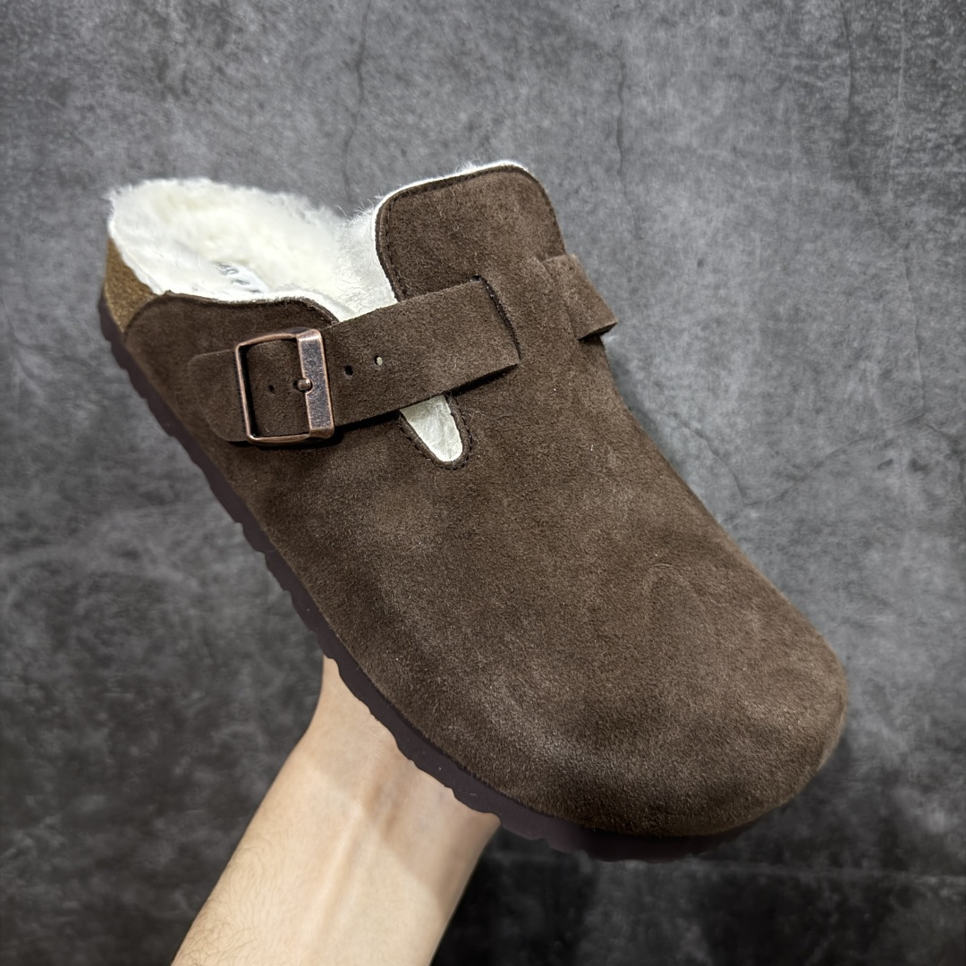 图片[3]-【莞顶G版】Birkenstock\\t 勃肯/博肯软木软底 羊毛一体休闲鞋 半拖 品质升级版 市场最好品质 十年ZP代工厂老师傅工艺 纯手工打造原汁原味博肯 市场最强版 没有之一 鞋面设计：选用陸丰A级进口羊皮毛，质地细腻，手感丰满；尺寸间障均匀，柔软，深度保暖；吸湿，进气，排汗 鞋子内里：化质澳洲羔羊皮分子结构可将水蒸气吸进多孔构体中，吸湿性好，透气性极住，保持脚底干爽 鞋底设计：型模EVA极富弹性，加持胎面设计，升级版独家私模，柔软回弹性好，耐折耐磨，防滑防踢 尺码： 35-45-选品中心