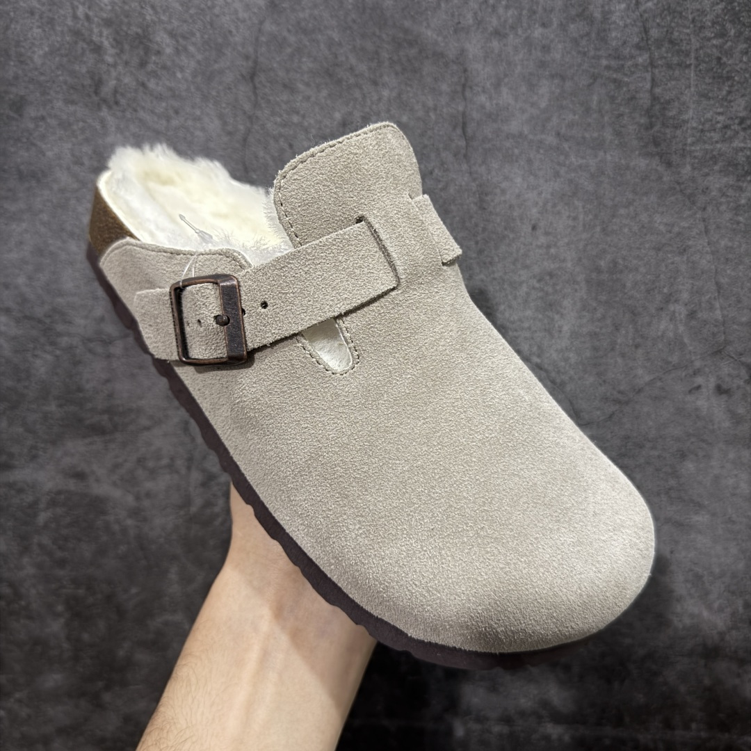 图片[3]-【莞顶G版】Birkenstock\\t 勃肯/博肯软木软底 羊毛一体休闲鞋 半拖 品质升级版 市场最好品质 十年ZP代工厂老师傅工艺 纯手工打造原汁原味博肯 市场最强版 没有之一 鞋面设计：选用陸丰A级进口羊皮毛，质地细腻，手感丰满；尺寸间障均匀，柔软，深度保暖；吸湿，进气，排汗 鞋子内里：化质澳洲羔羊皮分子结构可将水蒸气吸进多孔构体中，吸湿性好，透气性极住，保持脚底干爽 鞋底设计：型模EVA极富弹性，加持胎面设计，升级版独家私模，柔软回弹性好，耐折耐磨，防滑防踢 尺码： 35-45-选品中心