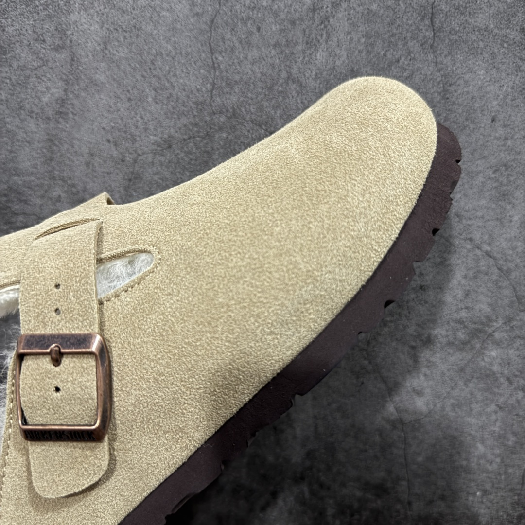 图片[6]-【莞顶G版】Birkenstock\\t 勃肯/博肯软木软底 羊毛一体休闲鞋 半拖 品质升级版 市场最好品质 十年ZP代工厂老师傅工艺 纯手工打造原汁原味博肯 市场最强版 没有之一 鞋面设计：选用陸丰A级进口羊皮毛，质地细腻，手感丰满；尺寸间障均匀，柔软，深度保暖；吸湿，进气，排汗 鞋子内里：化质澳洲羔羊皮分子结构可将水蒸气吸进多孔构体中，吸湿性好，透气性极住，保持脚底干爽 鞋底设计：型模EVA极富弹性，加持胎面设计，升级版独家私模，柔软回弹性好，耐折耐磨，防滑防踢 尺码： 35-45-选品中心