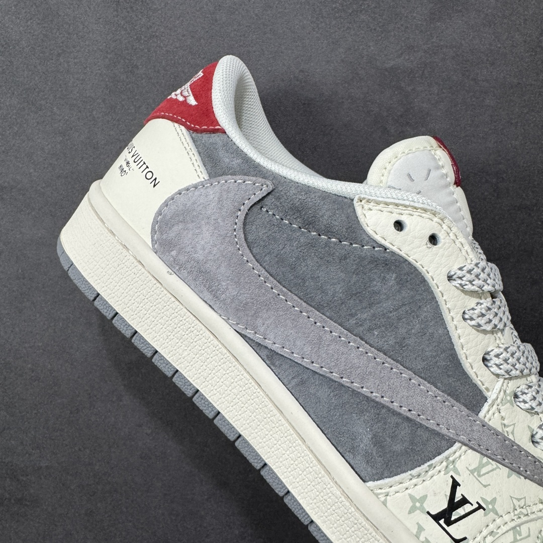 图片[6]-【公司级】Nike Air Jordan 1 x Travis Scott AJ1倒勾 乔一倒钩 ‘DIY’定制 耐克 低帮文化篮球鞋 完美品质出货 细节如图所示 鞋面切割工整 冲孔整齐干净 中底拉帮线 整体清洁度非常好 货号：CX5050-Y58 尺码：36 36.5 37.5 38 38.5 39 40 40.5 41 42 42.5 43 44 45 尺码：36～45B 编码：GLB320330-选品中心