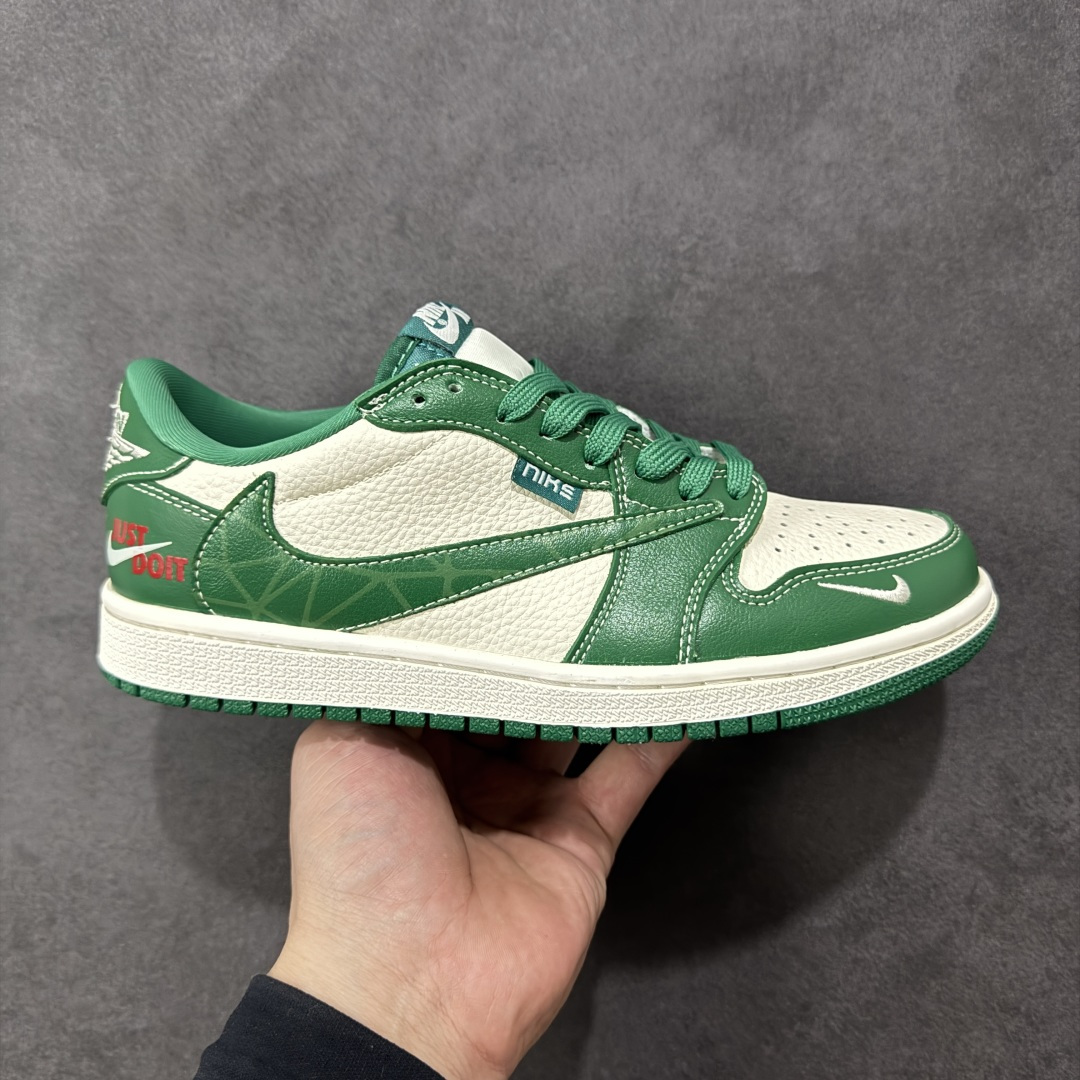【定制版】Travis Scott x Jordan 1 Low “米绿Justdoit” 高端定制 乔丹倒勾低帮休闲板鞋 大厂纯原品质出货 纯正版型 定制鞋盒 皮料切割干净无任何毛边 细节完美 超高清洁度 货号：LD2028-069 尺码：36 36.5 37.5 38 38.5 39 40 40.5 41 42 42.5 43 44 44.5 45 编码：HXSB330340-选品中心